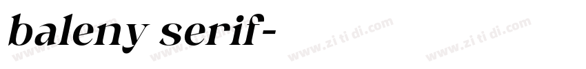 baleny serif字体转换